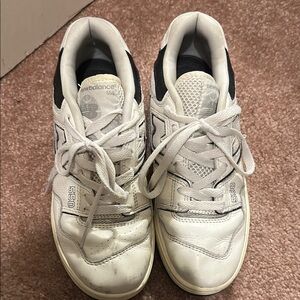 New Balance 550 White and Black Sneakers
